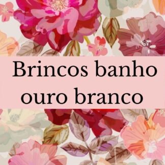 Brincos Banho Ouro Branco