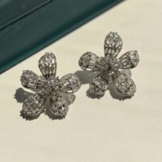 Brinco Flor Cristal Cravejada