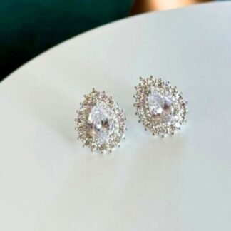 Brinco Gota Cristal ródio