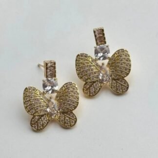 Brinco borboleta cravejada Cristal