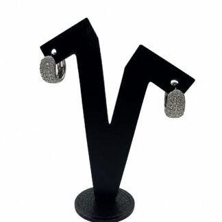 Brinco Argola M Cravejada Ródio